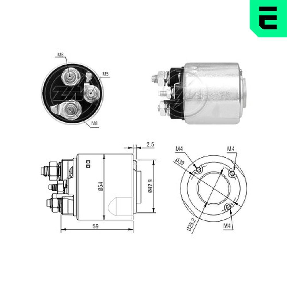 ERA Startrelais ZM2498 ERA ZM2498 Startrelais Megane II Van / Hatchback (KM0/2_) originele prijs