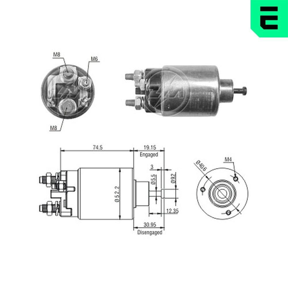 ERA Starter solenoid ZM2860 ERA ZM2860 HYUNDAI i30 starter motor solenoid replacement