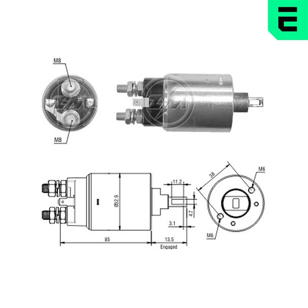 ERA Ievilcējrelejs, Starteris ZM2981 ERA ZM2981 Startera ievilcējrelejs Nissan Note E11 cena
