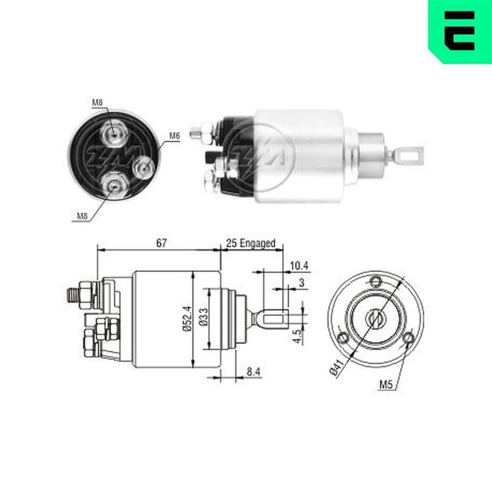 Elettromagnete motorino avviamento ERA ZM3381 ERA ZM3381 Elettrocalamita motorino avviamento Peugeot 508 2025