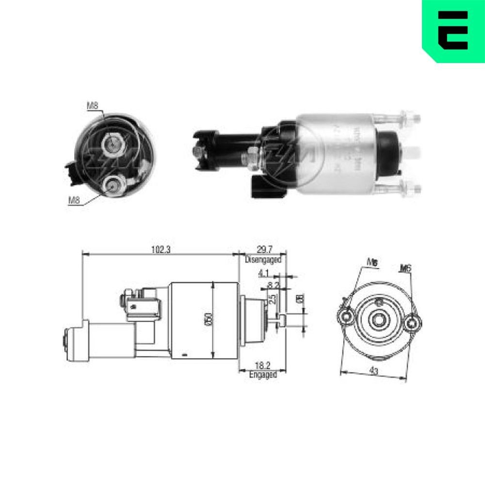 Innslag, starter ERA ZM3705 ERA ZM3705: Starter solenoid Honda CIVIC 2010