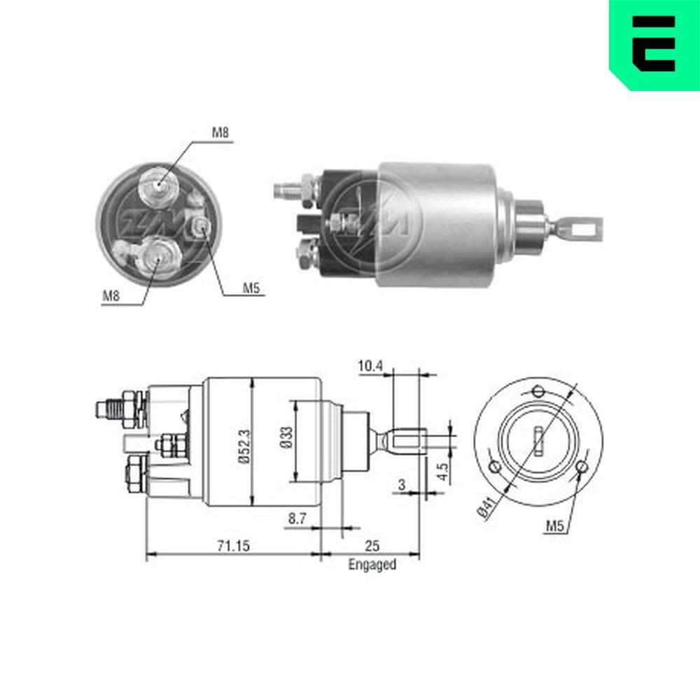 ERA Innslag, starter ZM376 ERA ZM376 Starter solenoid Expert I Van pris