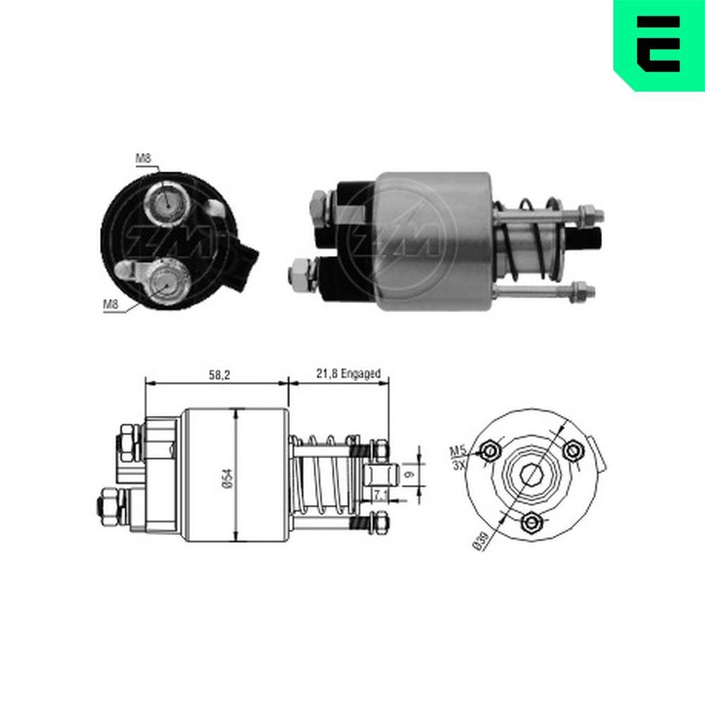 Interruptor electromagnético, motor de arranque ERA ZM397 ERA ZM397 Solenoide de arranque TOYOTA RAV 4 2023