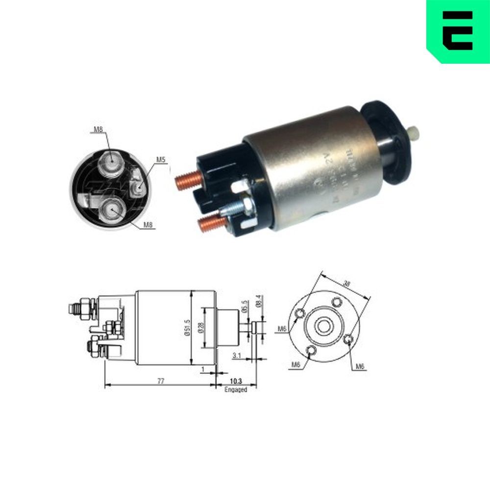 ERA Elettromagnete motorino avviamento ZM3993 ERA ZM3993 Elettromagnete motorino avviamento ALFA ROMEO 155 (167) 1.8 T.S. (167.A4C, 167.A) 105 CV 1994