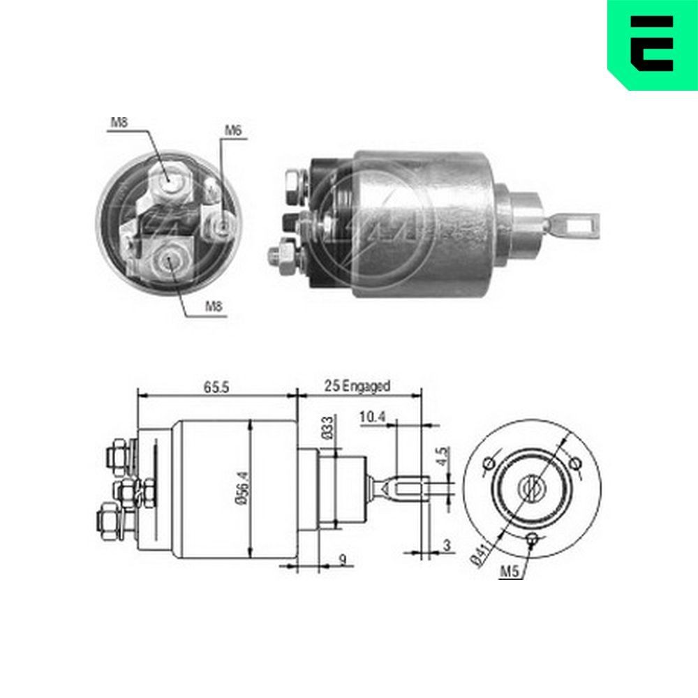 ERA Magneettikytkin, käynnistin ZM4473 ZM4473 ERA Solenoidi NISSAN TIIDA