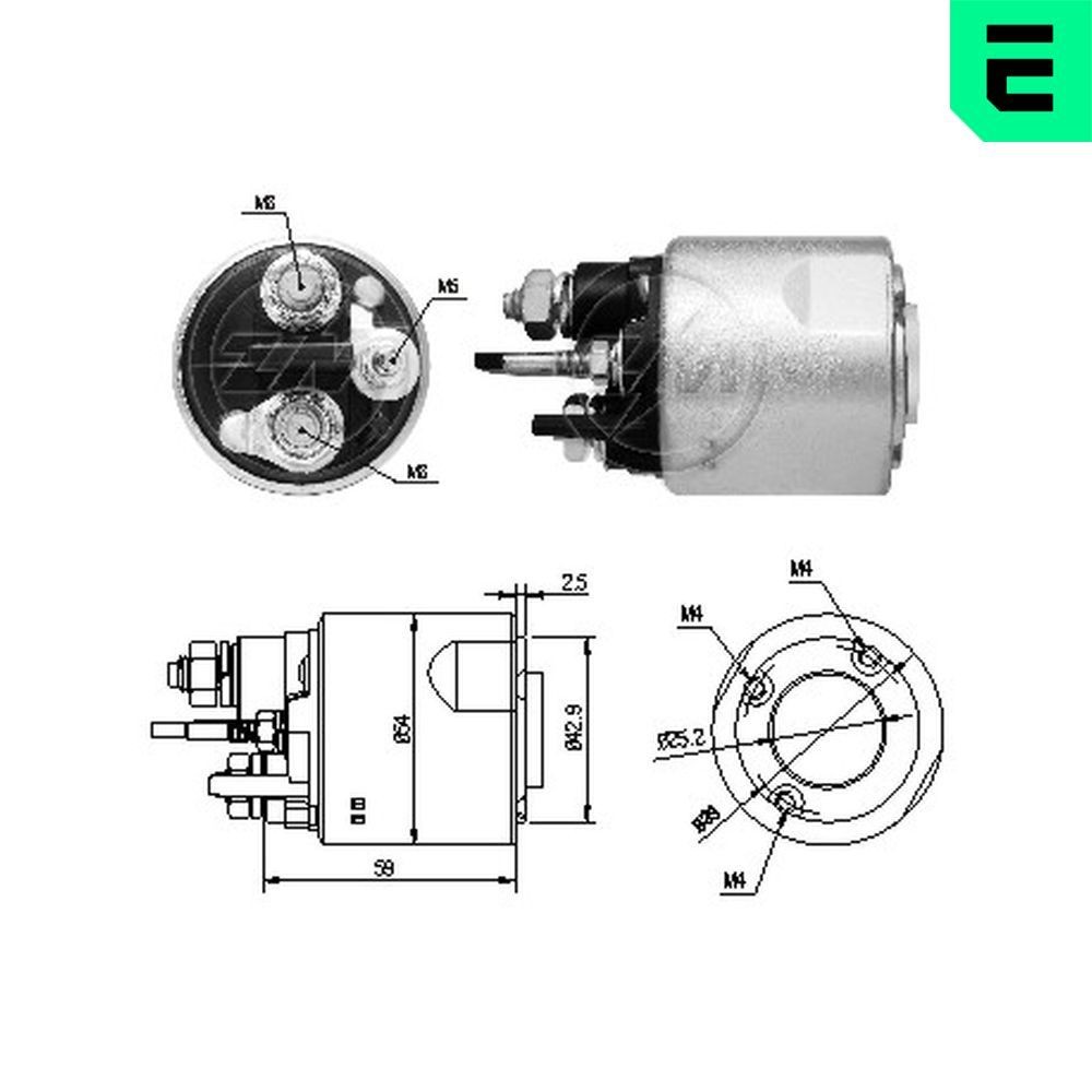 ERA Solenoid, startmotor ZM4494 ERA ZM4494 Solenoid, startmotor