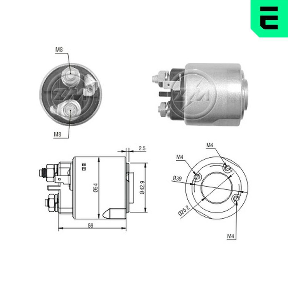 ERA Innslag, starter ZM4495 ZM4495 Starter solenoid RENAULT SCÉNIC ERA