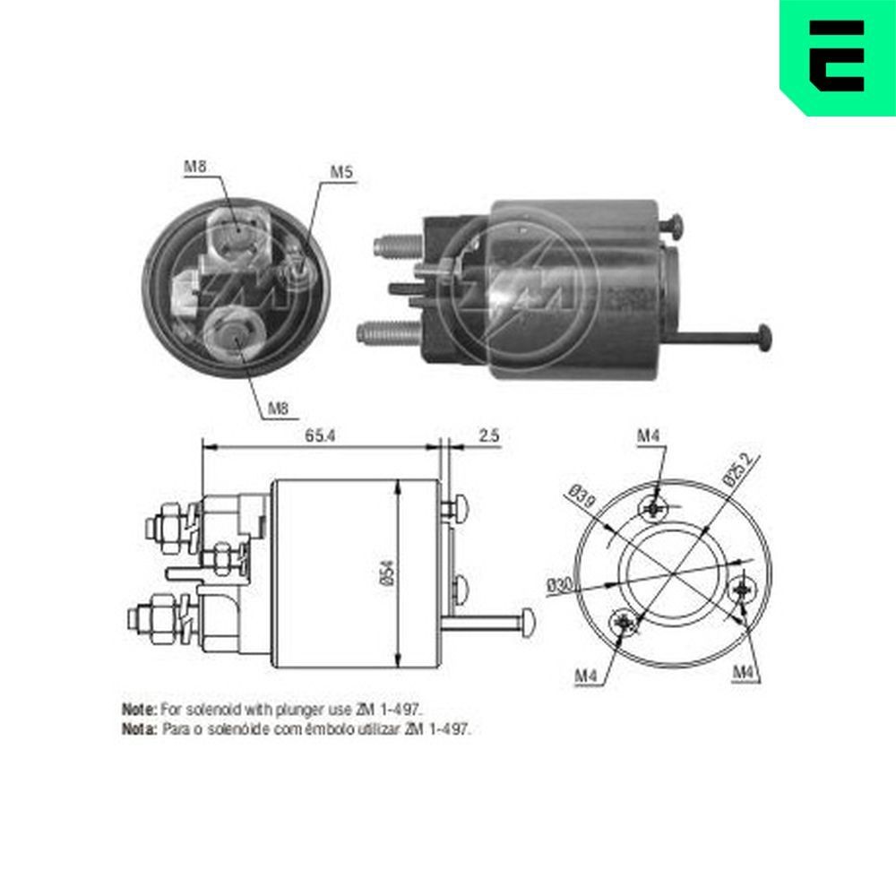 ERA Solenoid, startmotor ZM497 Byta Solenoid startmotor Peugeot 308 CC kostnad ERA ZM497