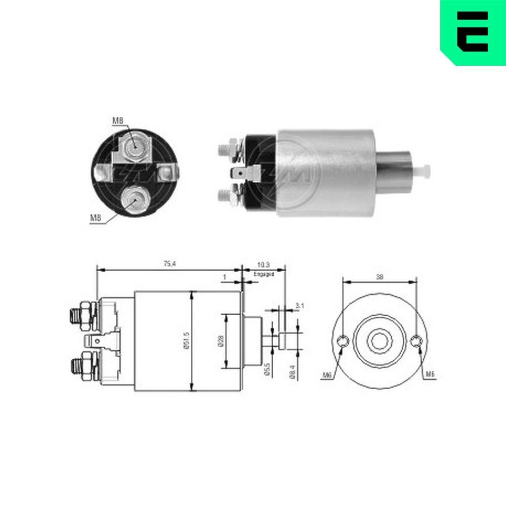 Magnetschalter, Anlasser ERA ZM4993 ERA ZM4993 MITSUBISHI PAJERO 2016 Magnetschalter Anlasser