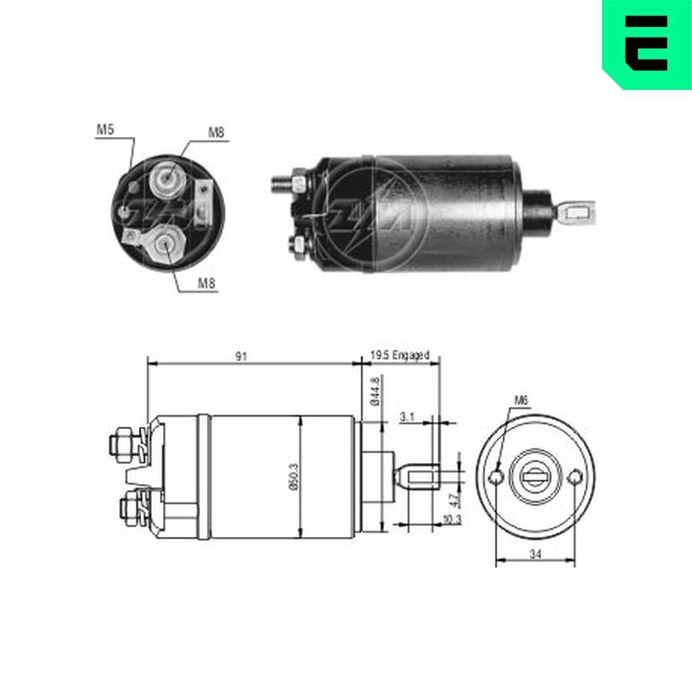 ERA Μαγνητικός διακόπτης, μίζα ZM526 ERA ZM526 Μαγνητικός διακόπτης, μίζα SAAB 900 I Cabrio 2.0 110 PS 1988