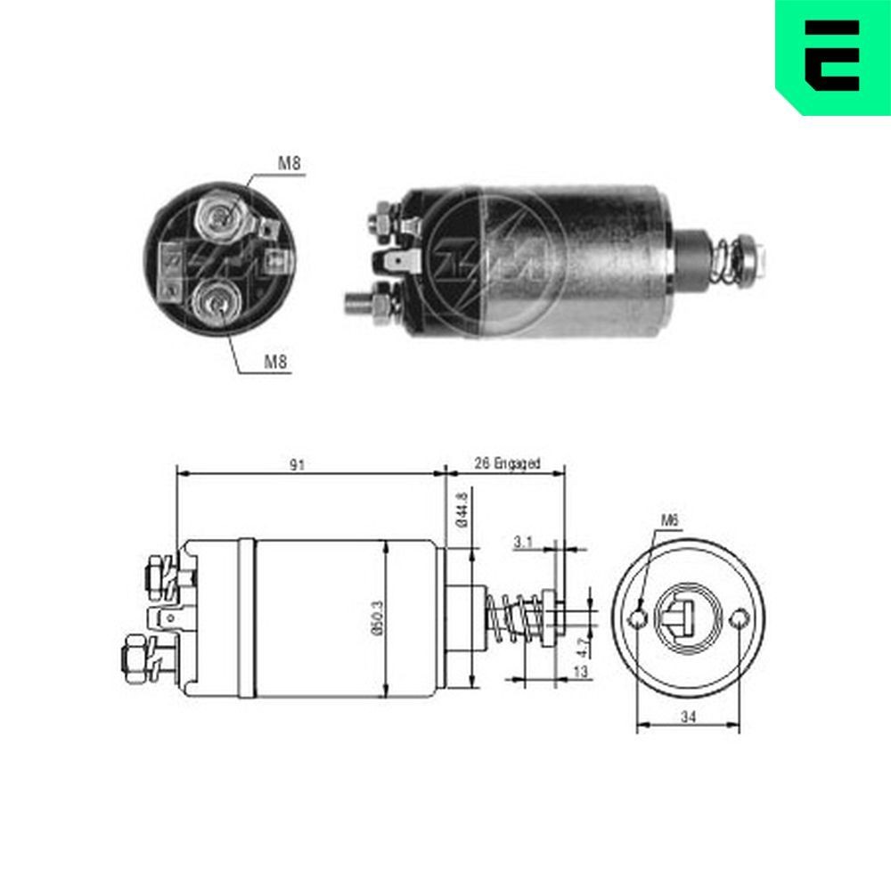 ERA Starter solenoid ZM527 Porsche 997 Starter solenoid ZM527 ERA