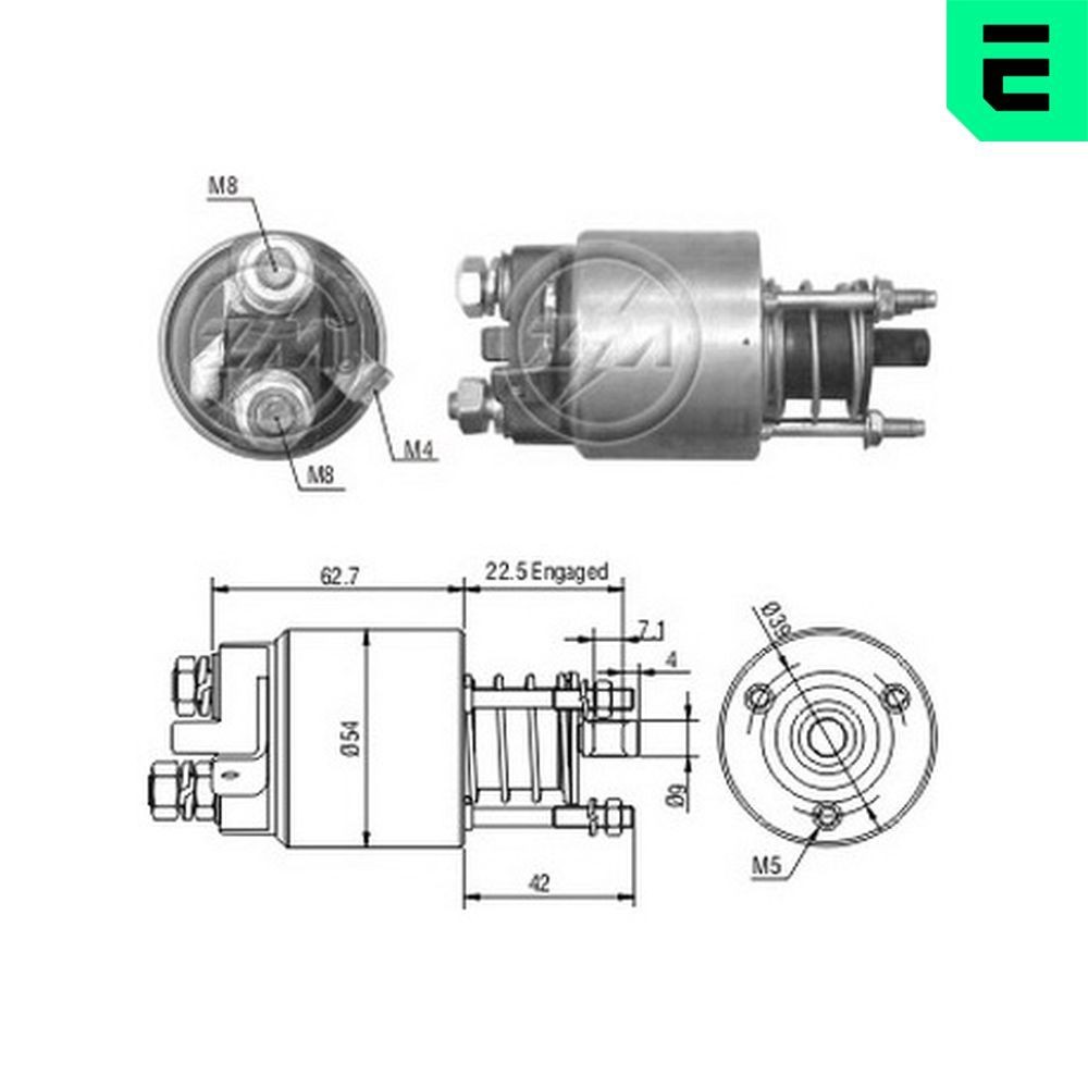 Ievilcējrelejs, Starteris ERA ZM5395 ERA ZM5395 Startera ievilcējrelejs Opel ASTRA 2020