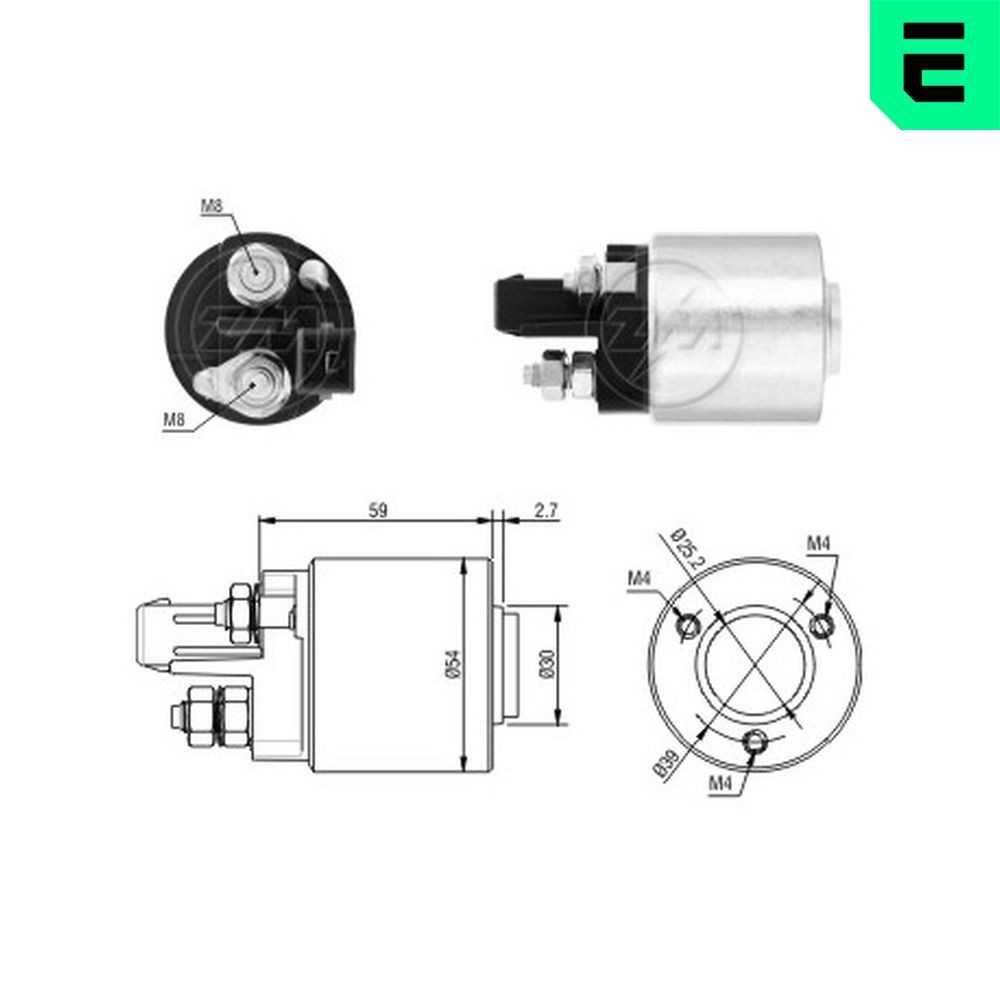 ERA Solenoid, startmotor ZM5492 ERA zm2495 Solenoid, startmotor ZM5492