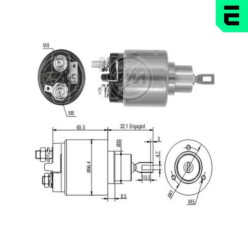 ERA Ievilcējrelejs, Starteris ZM575 ERA ZM575 Startera ievilcējrelejs Volvo V50 lēti