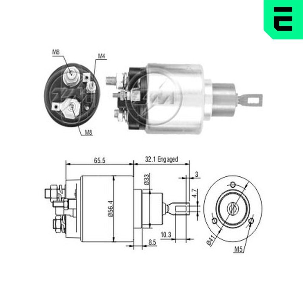 ERA Innslag, starter ZM577 ERA ZM577 Starter solenoid Grand Voyager IV (RG, RS) originale pris