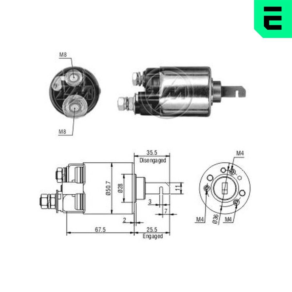 ERA Elektromagnetický spínač pre żtartér ZM602 ERA ZM602 Cievka štartera Concerto Sedan (HWW) cena