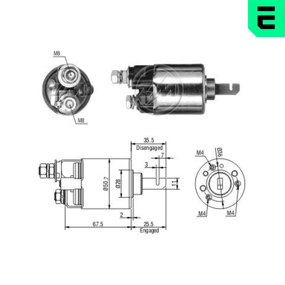 ERA Interruptor electromagnético, motor de arranque ZM607 ERA ZM607 Solenoide de arranque Rover 200 Coupe preço