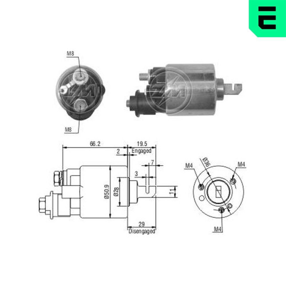ERA Solenoid, startmotor ZM609 ERA ZM609 Solenoid startmotor ROVER 800 Hatchback (XS)