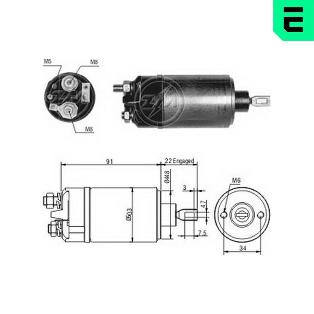 ERA Magnetlülitus, starter ZM624 ERA ZM624 Tõmberelee Saab 9-3 Sedaan hind