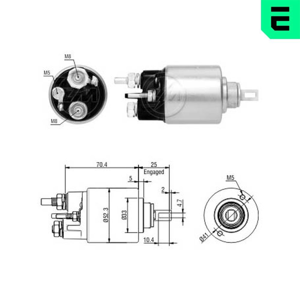 ERA Magnetafbryder, starter ZM6271 pris Magnetafbryder starter DACIA ZM6271 ERA