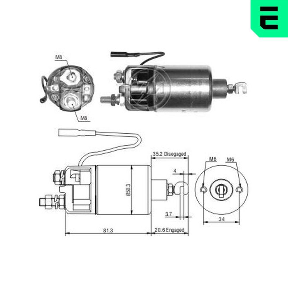 ERA Elektromagnetický spínač pre żtartér ZM661 Cievka štartera ERA Toyota PRIUS ZM661