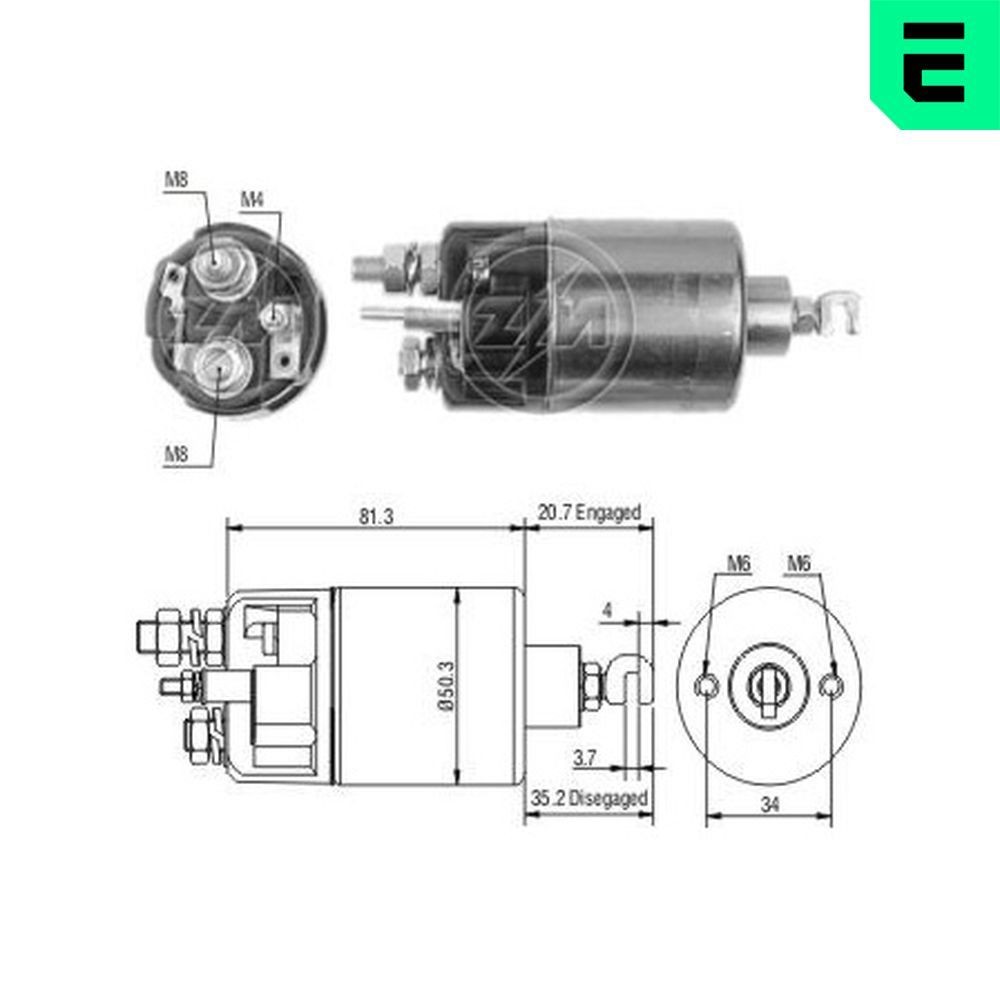 ERA Innslag, starter ZM664 ERA ZM664 Starter solenoid Civic II Stasjonsvogn (WC) pris