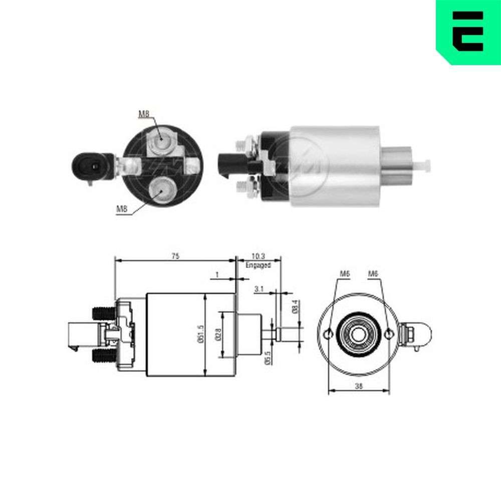 Μαγνητικός διακόπτης, μίζα ERA ZM6695 ERA ZM6695 Μπουτόν μίζας αυτοκινήτου JEEP CHEROKEE 2007