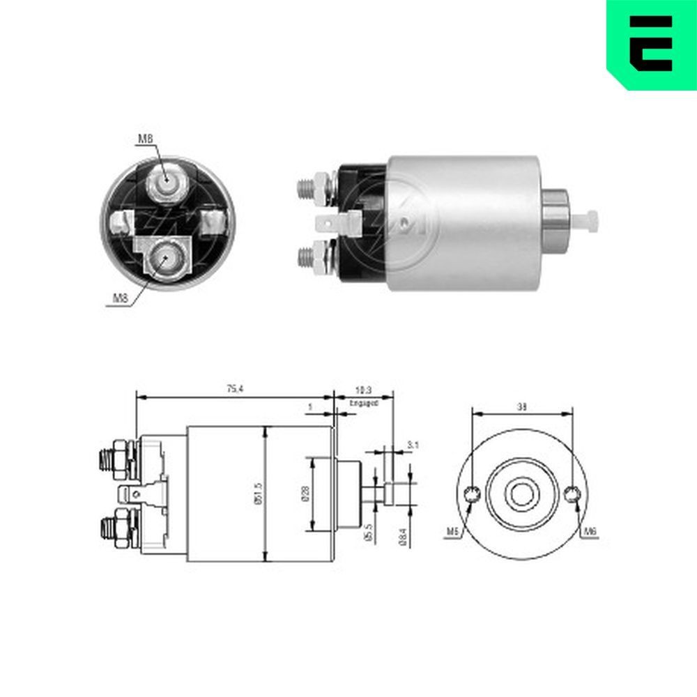 ERA Solenoid, startmotor ZM6698 ERA ZM6698 Solenoid startmotor Mitsubishi Space Star original