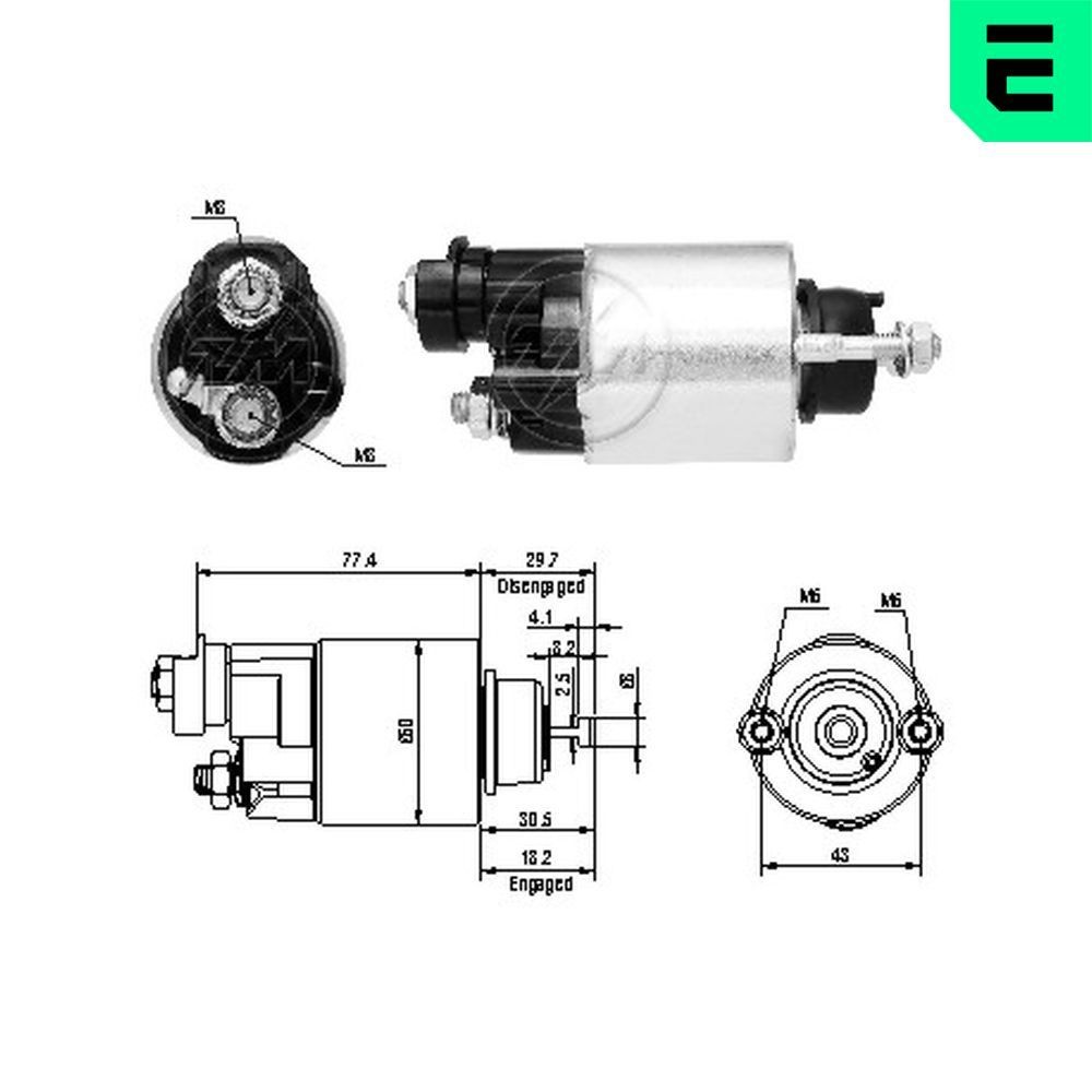 ERA Solénoïde de démarreur ZM6705 ERA ZM6705 Relais de démarreur BMW Série 7 d'origine