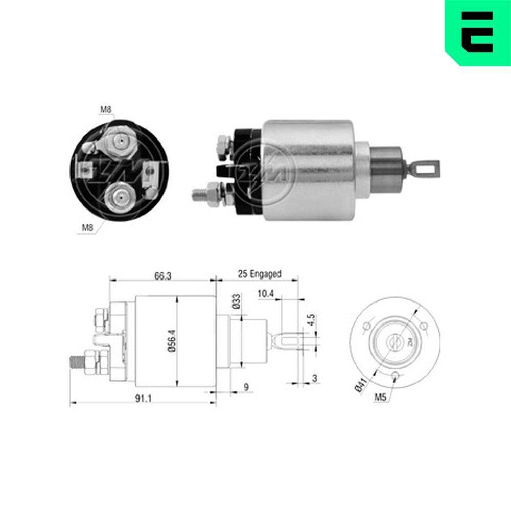 ERA Elektromagnetický spínač pre żtartér ZM6773 ERA ZM6773 Elektromagnetický spínač pre żtartér AUDI Coupe B3 (89, 8B) S2 quattro 230 KS 1993