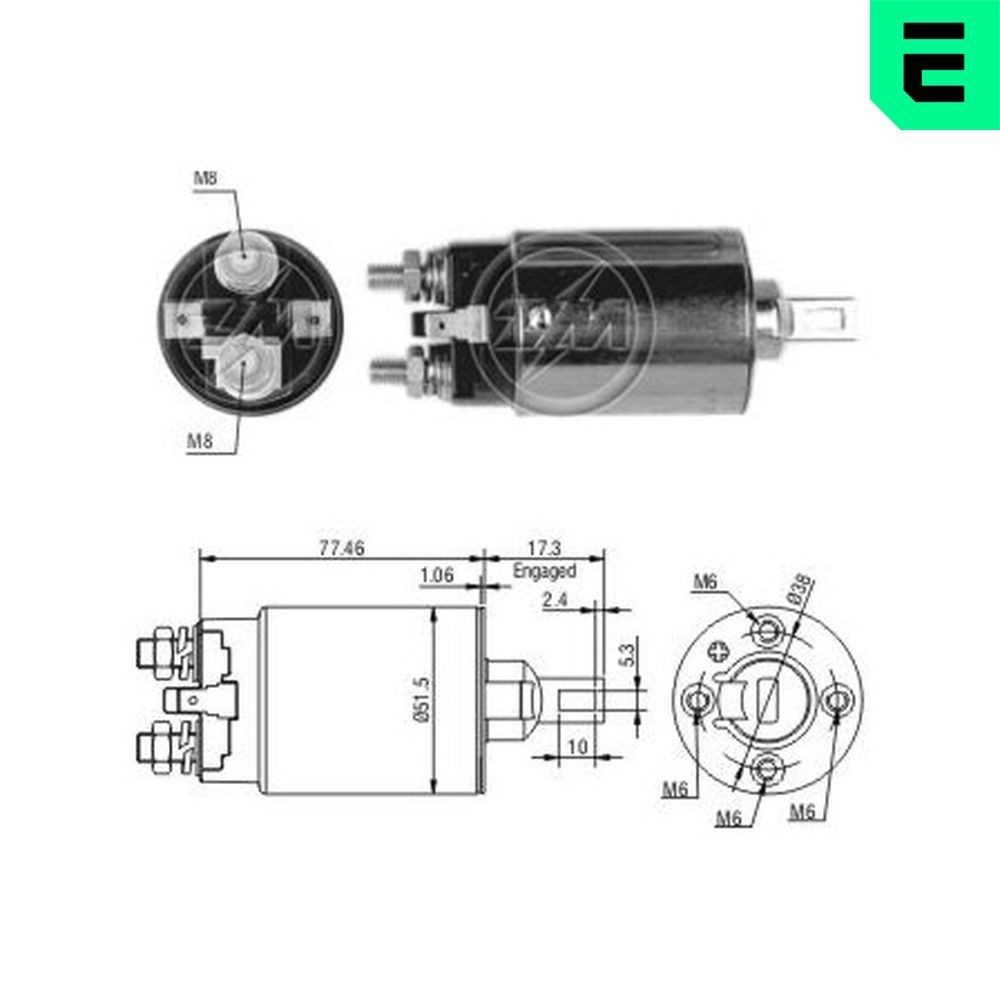ERA Magneettikytkin, käynnistin ZM692 Nissan Patrol GR Y61 startin solenoidi ERA ZM692