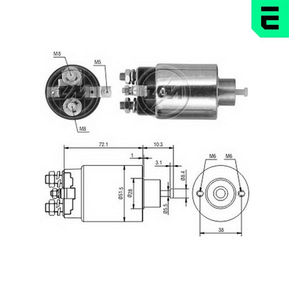 Magnetafbryder, starter ERA ZM695 ERA ZM695 Magnetafbryder starter JEEP GRAND CHEROKEE 2007