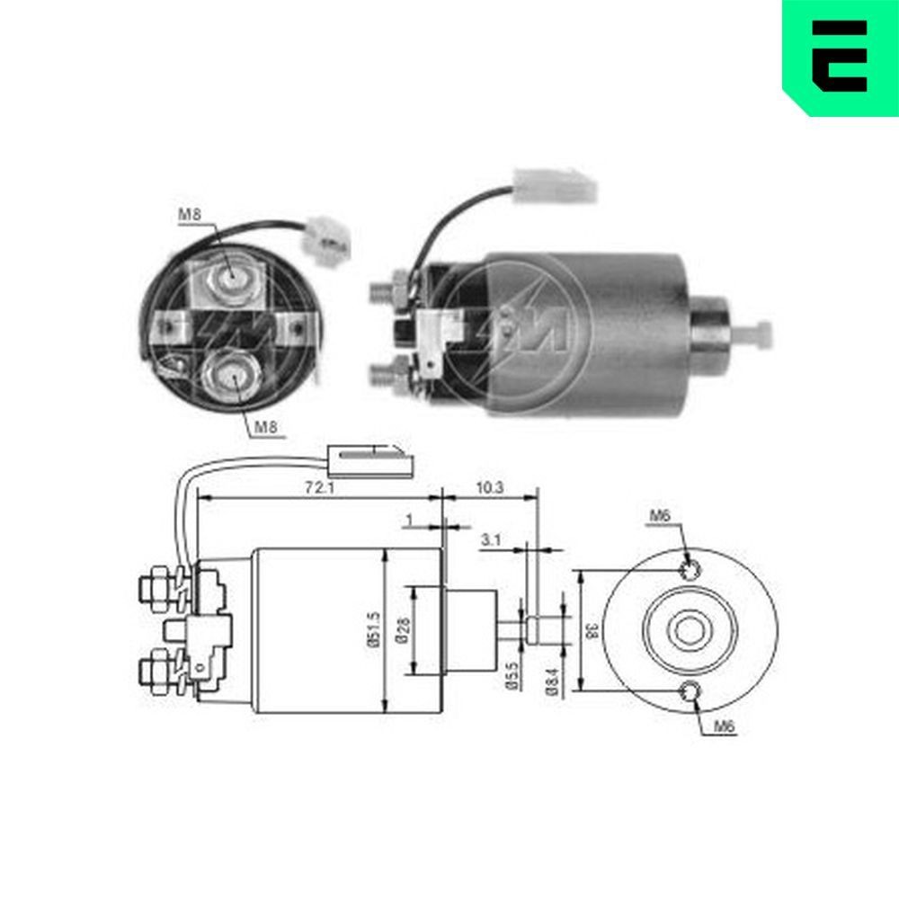 ERA Magnetschalter, Anlasser ZM696 Magnetschalter Starter ERA Mazda 2 ZM696