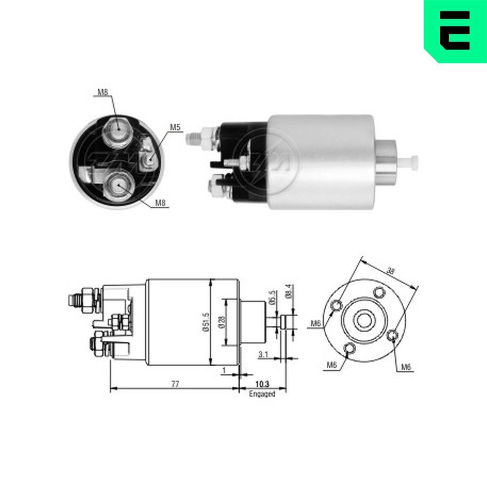 ERA Startrelais ZM6993 ERA ZM6993 Starter solenoid Megane II Van / Hatchback (KM0/2_) originele prijs