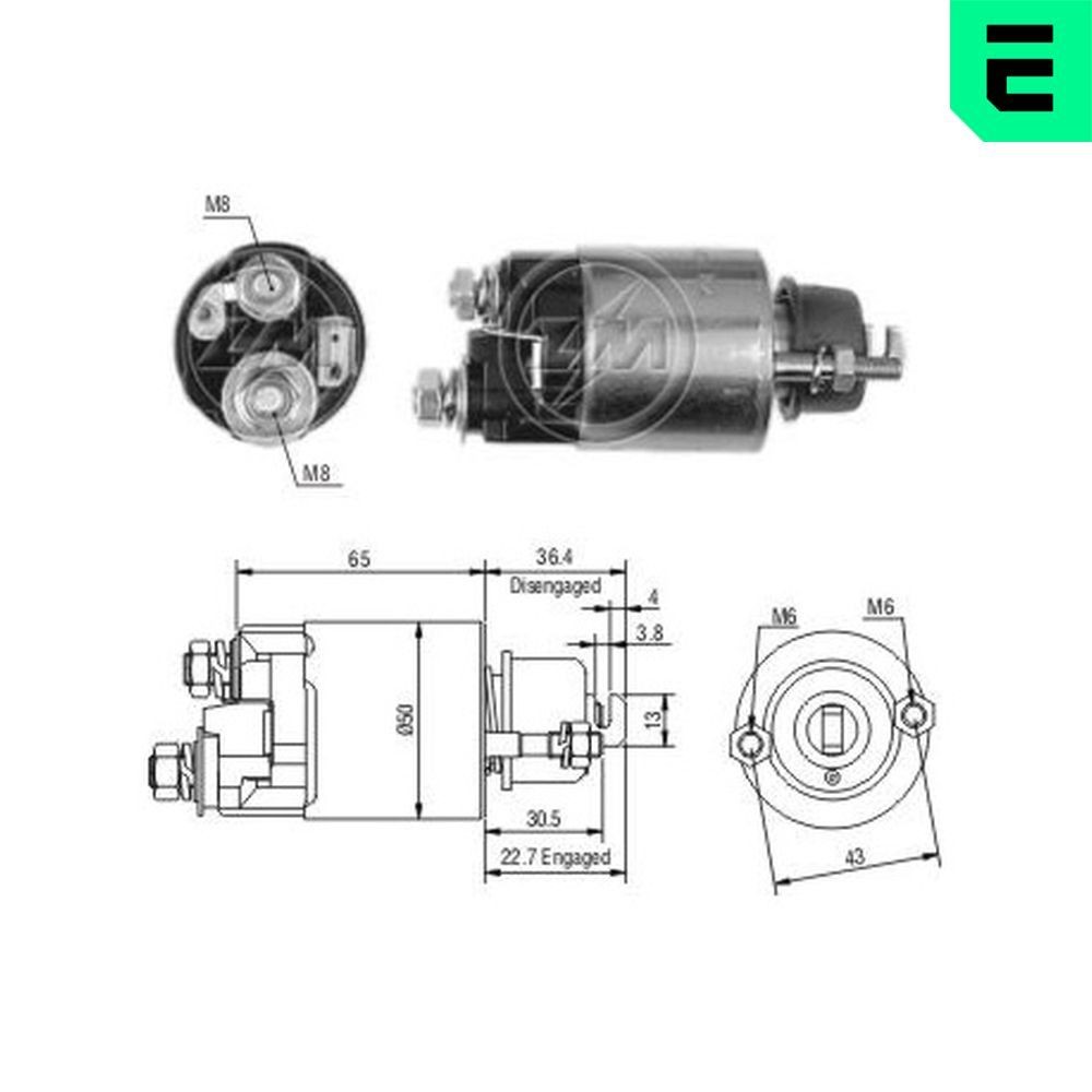 ERA Magnetafbryder, starter ZM703 Magnetafbryder starter ERA Toyota AYGO ZM703