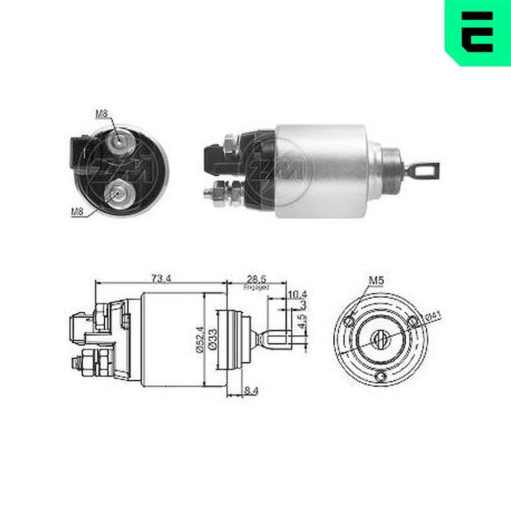 ERA Innslag, starter ZM7381 ERA ZM7381 Magnetbryter starter VW Golf 5 originale pris