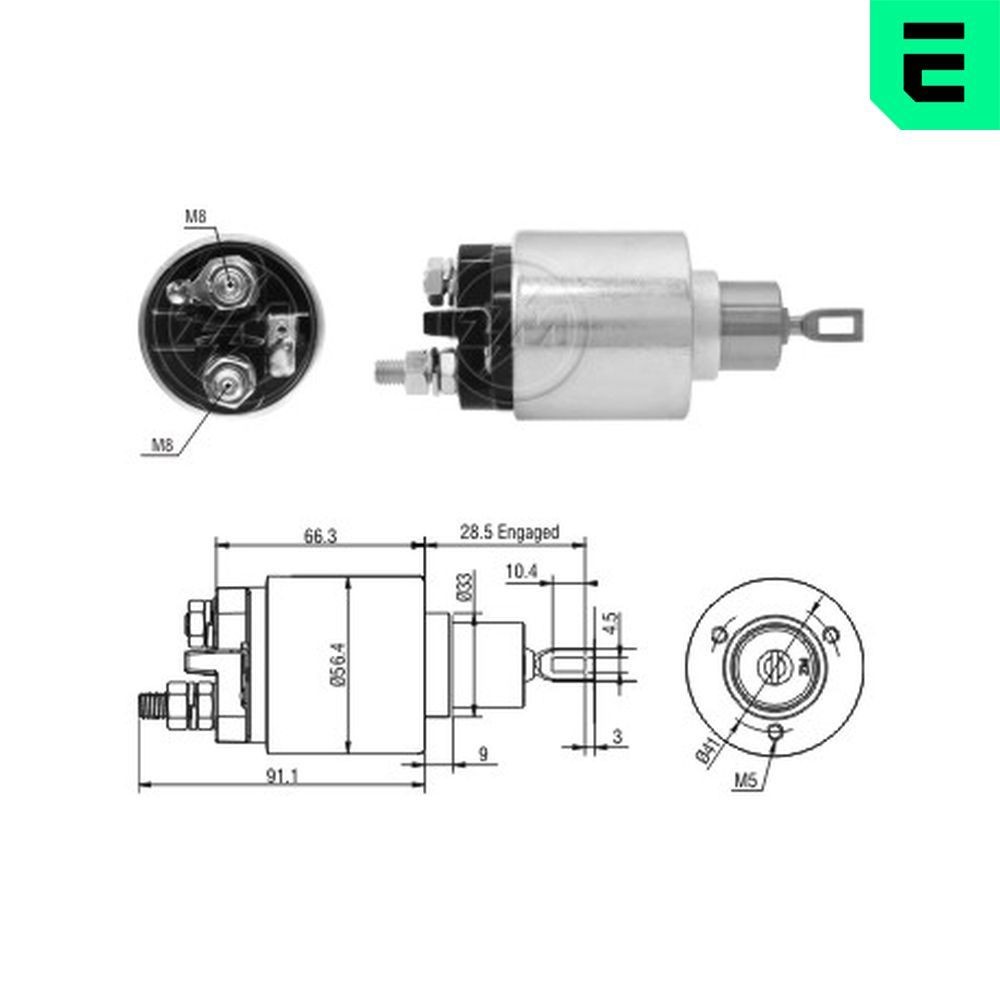 Solénoïde de démarreur ERA ZM7773 ERA ZM7773: Relais de démarreur Audi A4 2011
