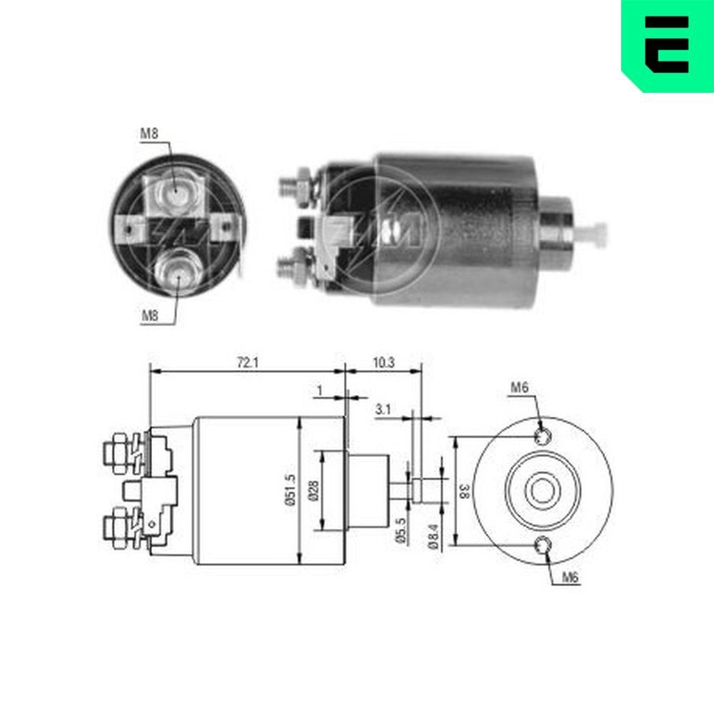 ERA Magneettikytkin, käynnistin ZM790 ZM790 ERA Startin solenoidi CHEVROLET MALIBU