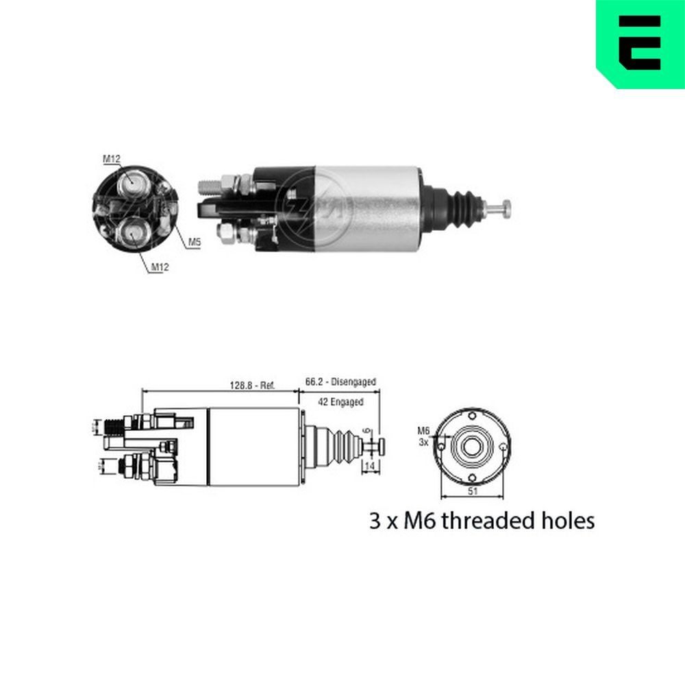 ERA Innslag, starter ZM842 ZM842 Starter solenoid ERA MERCEDES-BENZ CLC