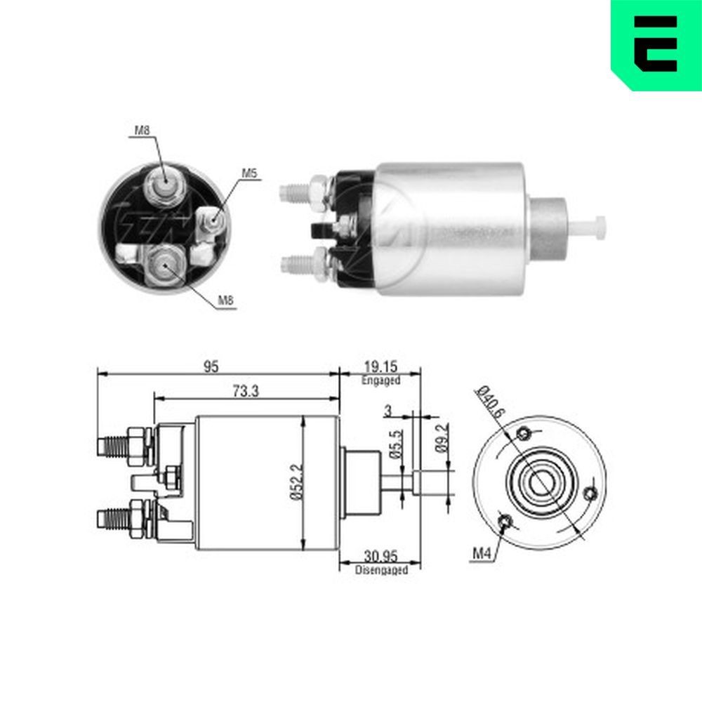 ERA Startrelais ZM8860 Magneetschakelaar, startmotor Lancia 828_B_ ZM8860 ERA
