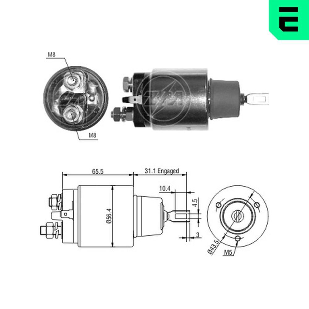 ERA Innslag, starter ZM975 ERA ZM975 originale Starter solenoid 88/109 Mk2A SUV hva koster