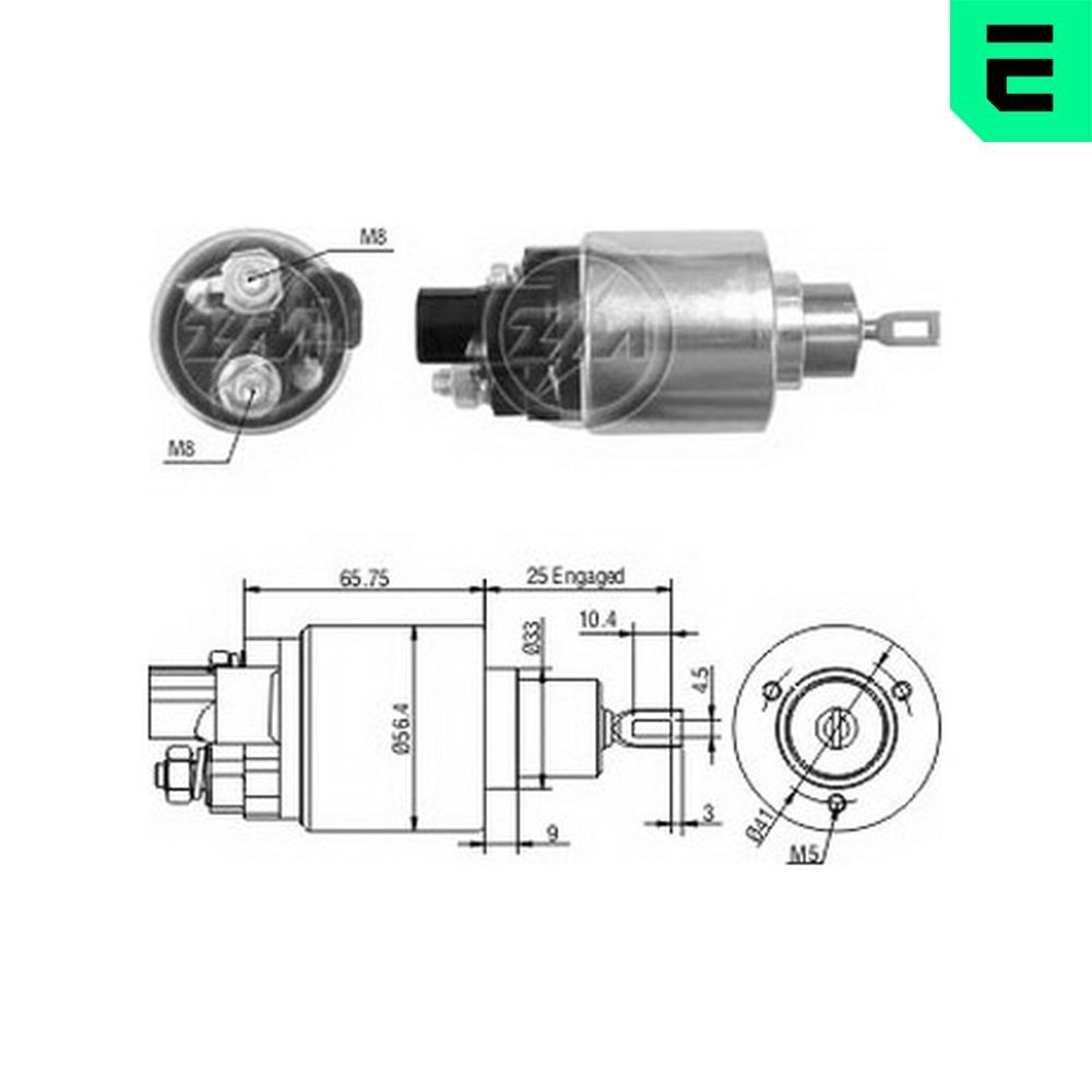 ERA Ievilcējrelejs, Starteris ZM978 ERA ZM978 Startera ievilcējrelejs Toyota Avensis T27 Wagon lēti