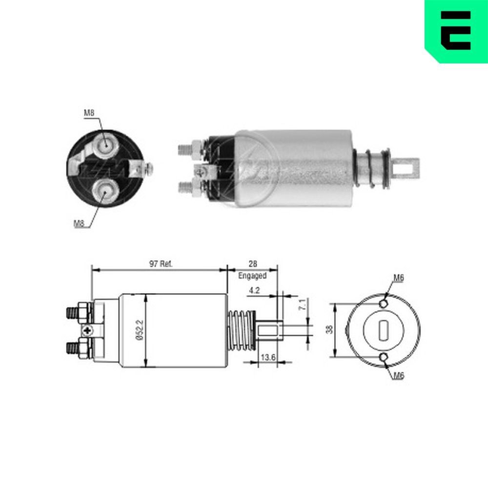 Magnetlülitus, starter ERA ZM982 ERA ZM982 Tõmberelee NISSAN NAVARA 2016