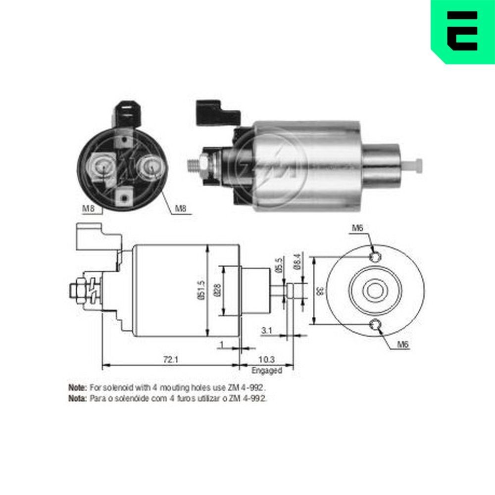 ERA Magnetschalter, Anlasser ZM992 ZM992 ERA Chrysler 300c Kombi Magnetschalter Anlasser kaufen