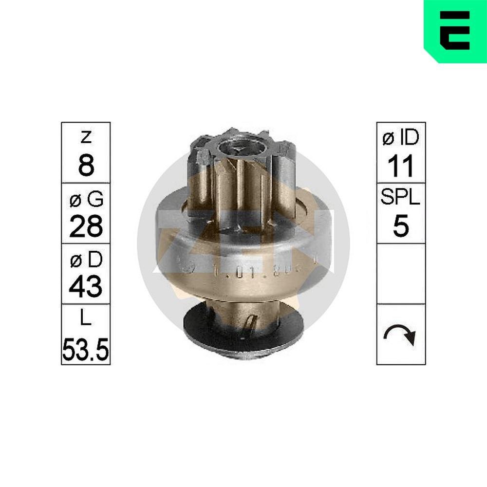 ERA Friløpsgir, starter ZN0808 Friløpsgir, starter ERA Suzuki BALENO ZN0808