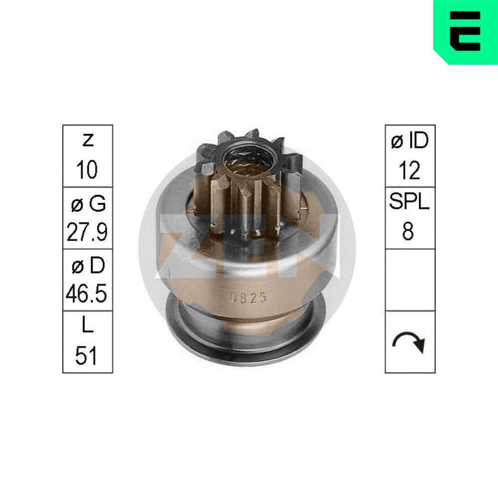 ERA Meccanismo unidirezionale, Motorino d'avviamento ZN0825 Meccanismo unidirezionale, motorino d'avviamento Jeep MK74 ZN0825 ERA