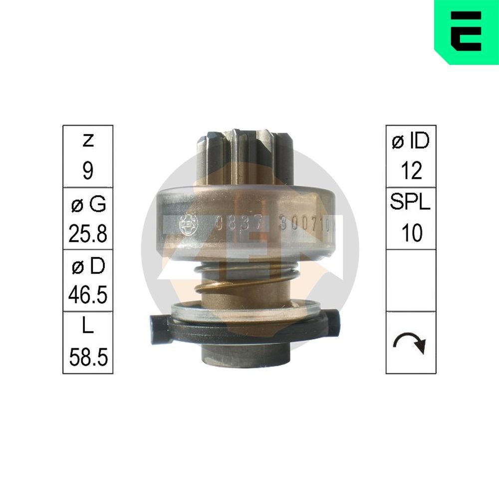 ERA Voľnobeżná prevodovka żtartéra ZN0837 ERA ZN0837 Voľnobeżná prevodovka żtartéra Fiat Palio Weekend lacné