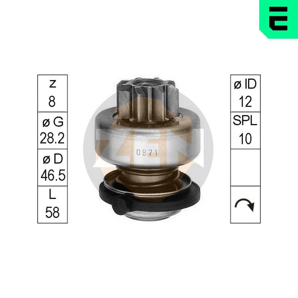 ERA Friløpsgir, starter ZN0871 ZN0871 Friløpsgir, starter SUZUKI BALENO ERA