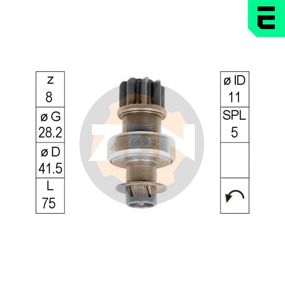 ERA Friløpsgir, starter ZN0951 Friløpsgir, starter ERA Suzuki BALENO ZN0951