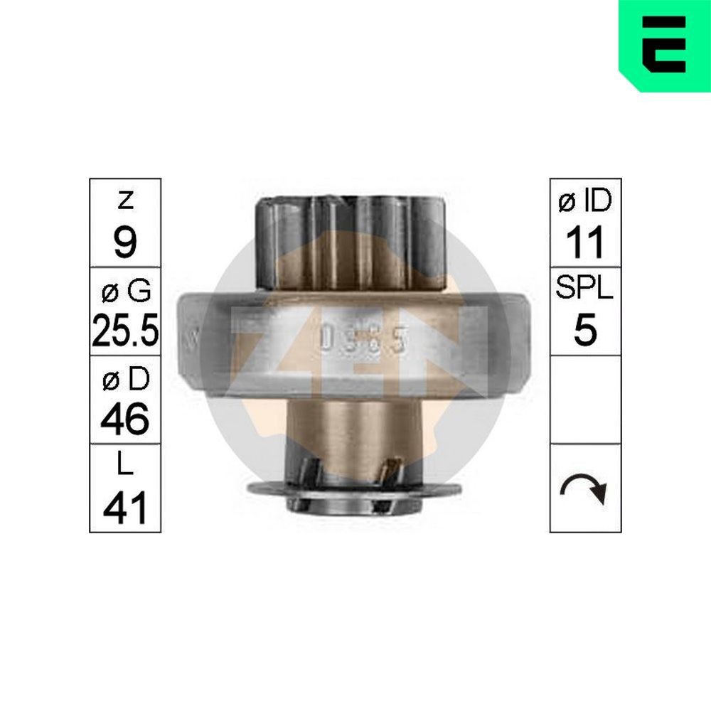ERA Frihjulsväxel, startmotor ZN0965 ALFA ROMEO frihjulsväxel, startmotor ERA ZN0965